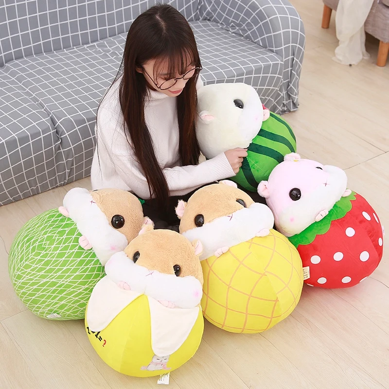 32 см милый хомяк превращается в фрукты плюшевая игрушка подушка фруктовая кукла