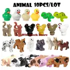 Детский конструктор для животных, утят, цыплят, свиньи, черепахи, кошки, зоопарк, птица