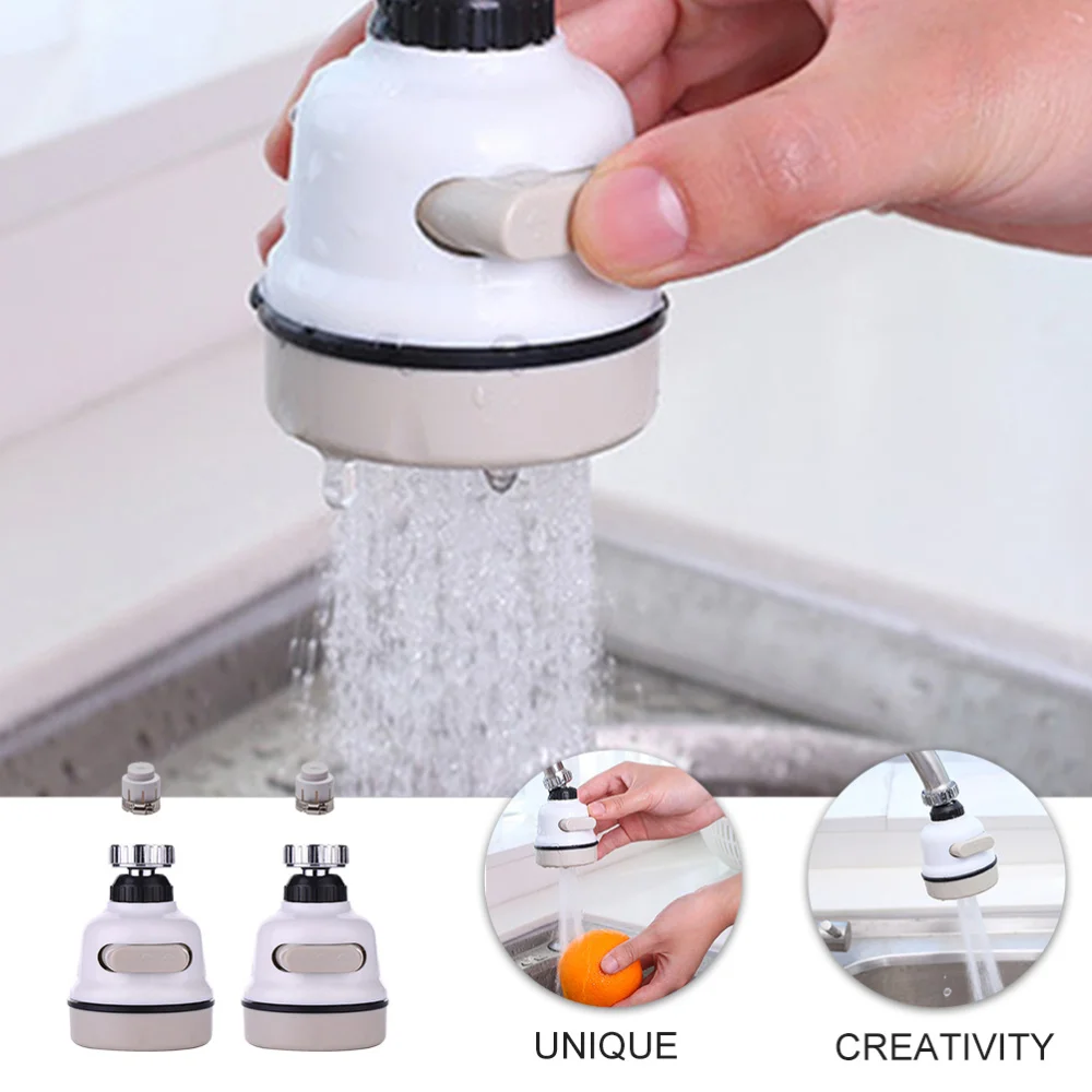 

2 Sets Water Swivel Spray Head Adapter Splash-Proof for Kitchen