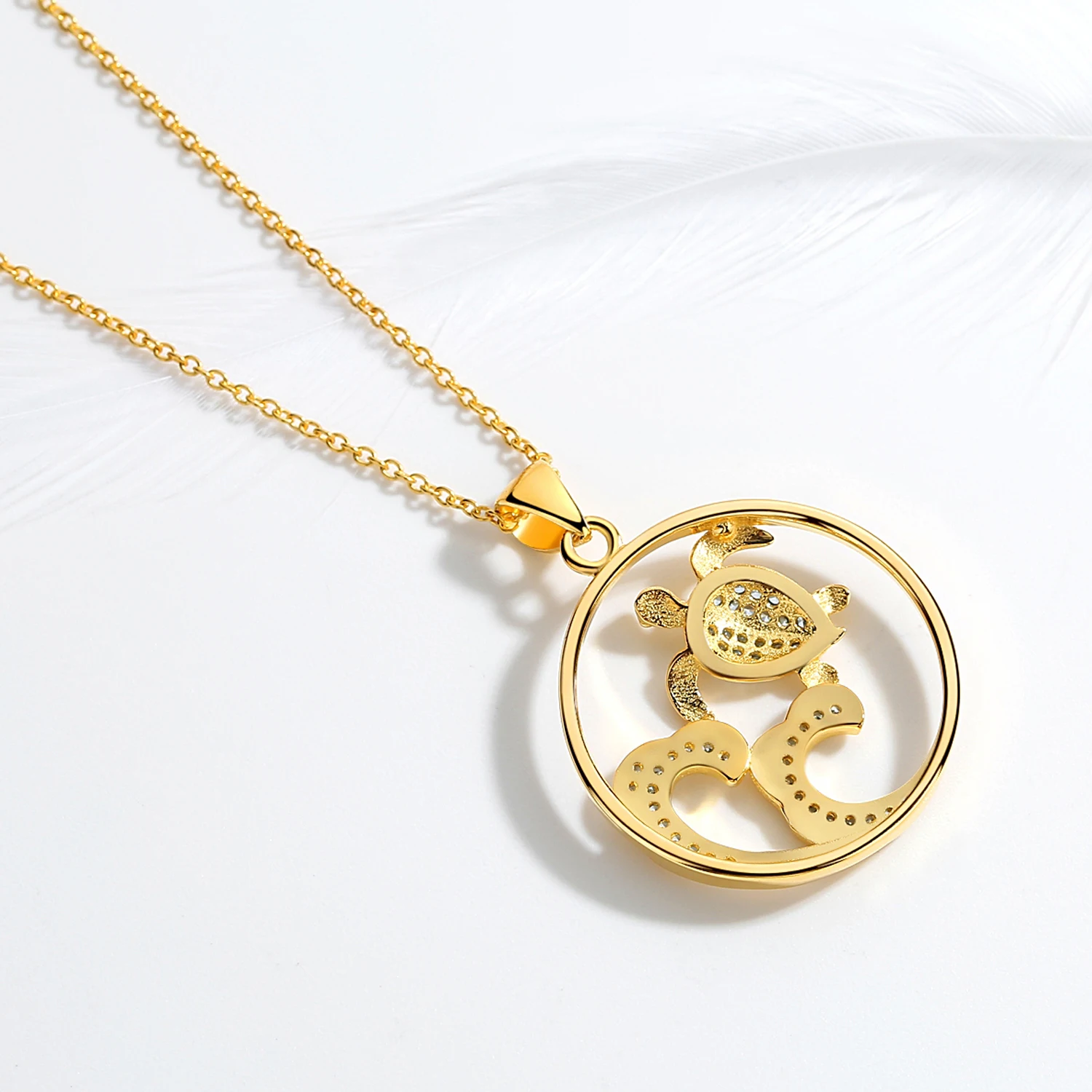 TONGZHE 2018 Fashion Long Necklaces Pendant Tortoise Luxury Round Blue CZ Chokers For Women Gift Factory Wholesale | Украшения и