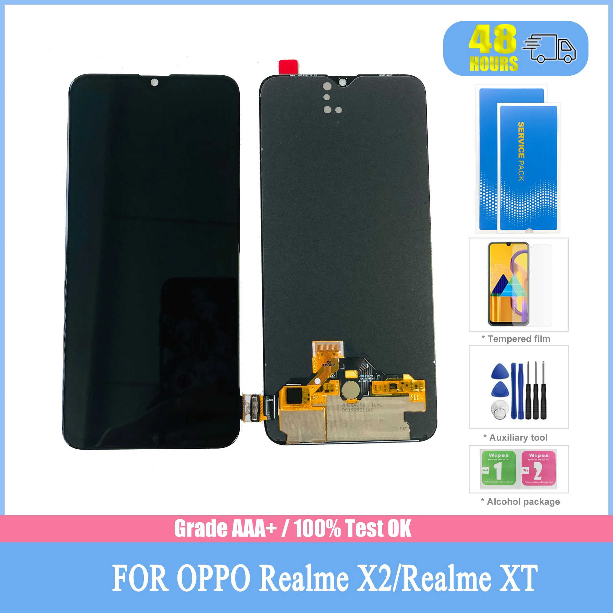 

6,4 "оригинальный Supor Amoled новый для Oppo Realme X2 RMX1991 ЖК-экран + сенсорная панель дигитайзер для Oppo Realme XT RMX1921
