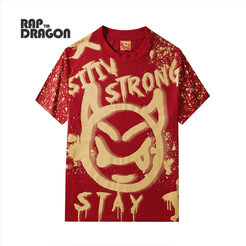 

Hip Hop T-shirt Men Streetwear Harajuku Graffiti Devil Print Tshirt Cotton Loose Top 2021 Summer Couple Short Sleeve Tee Clothes