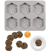 honeycomb soap molds 3d hexagon silicone molds for chocolate cake candle pudding muffine