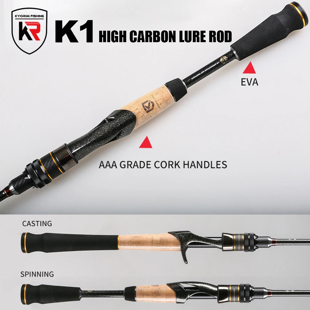 

KYORIM K1 4Sections L Power Ultralight Bait Finesse Spinning Ajing Rod Trout Fishing Tackle Stream Portable Travel Casting Pole