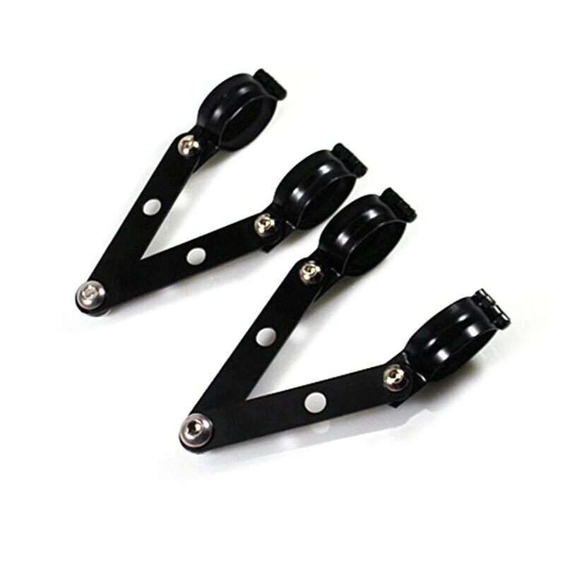 

2 Pcs Adjustable 41-51MM Fork Headlight Mount Brackets for Motorcycle Racer Bike-Black