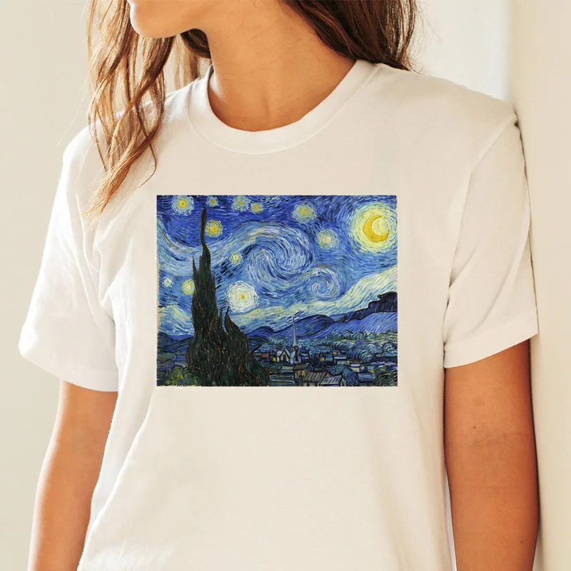 Женская футболка с принтом картины Винсента Ван Гога | одежда