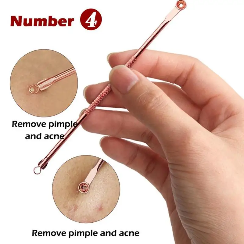 4 шт./компл. иглы для удаления черных точек розового золота инструмент работы с