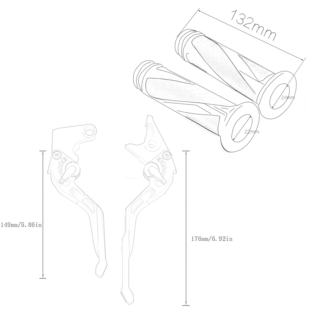 Трехмерные Складные Выдвижные рычаги тормозной муфты и ручки для триумфа