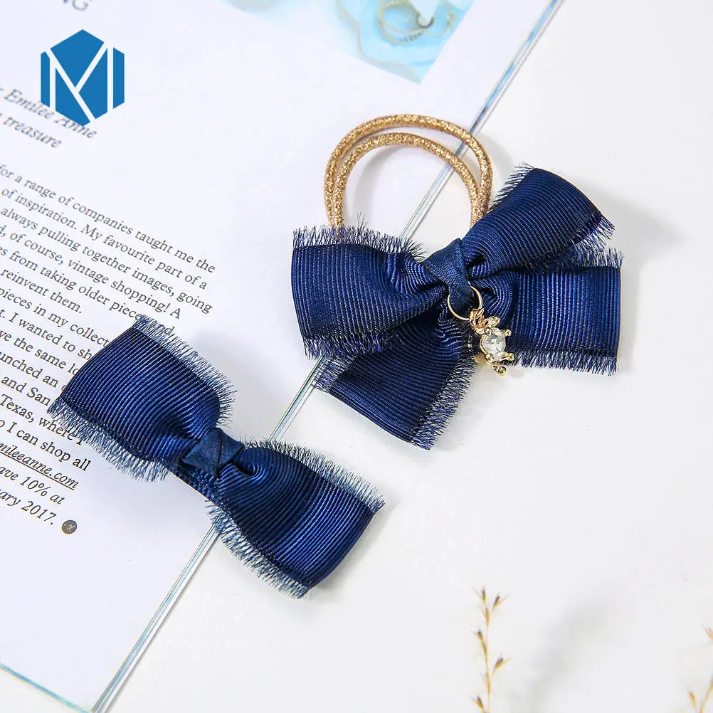 М MISM детские заколки для волос с бантом прозрачные эластичные резинки из