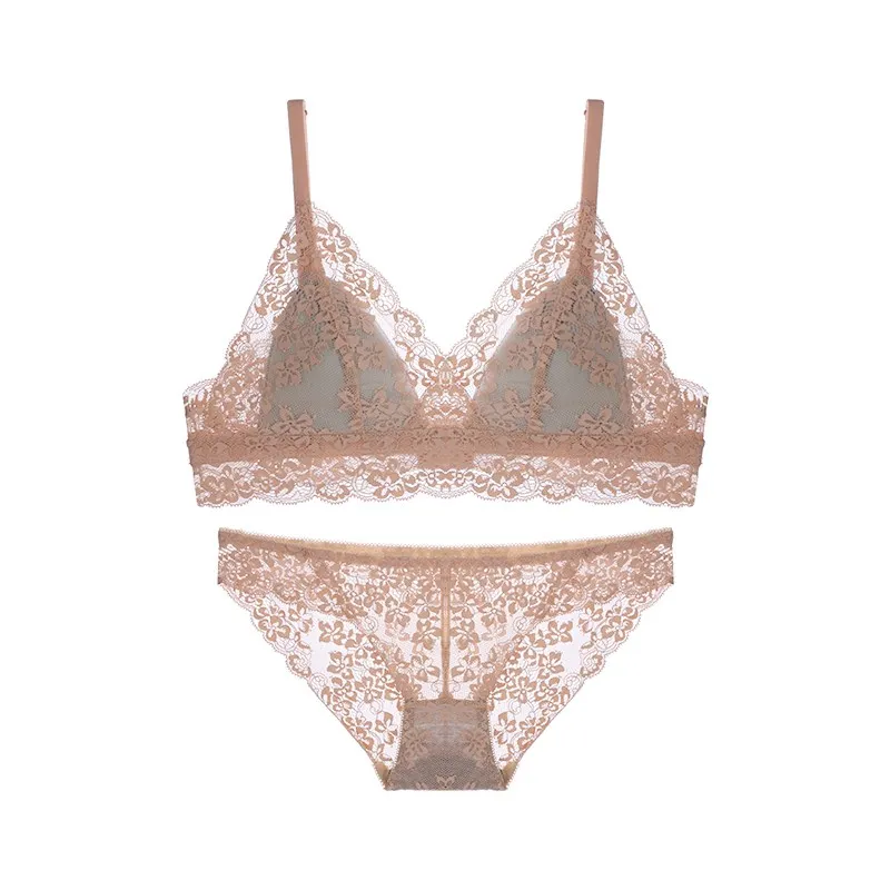 

Lingerie Lace Thin Bra French Style Bralette Underwear Women Set Intimate Underwear Brassiere Women's Intimates Bra & Brief Sets