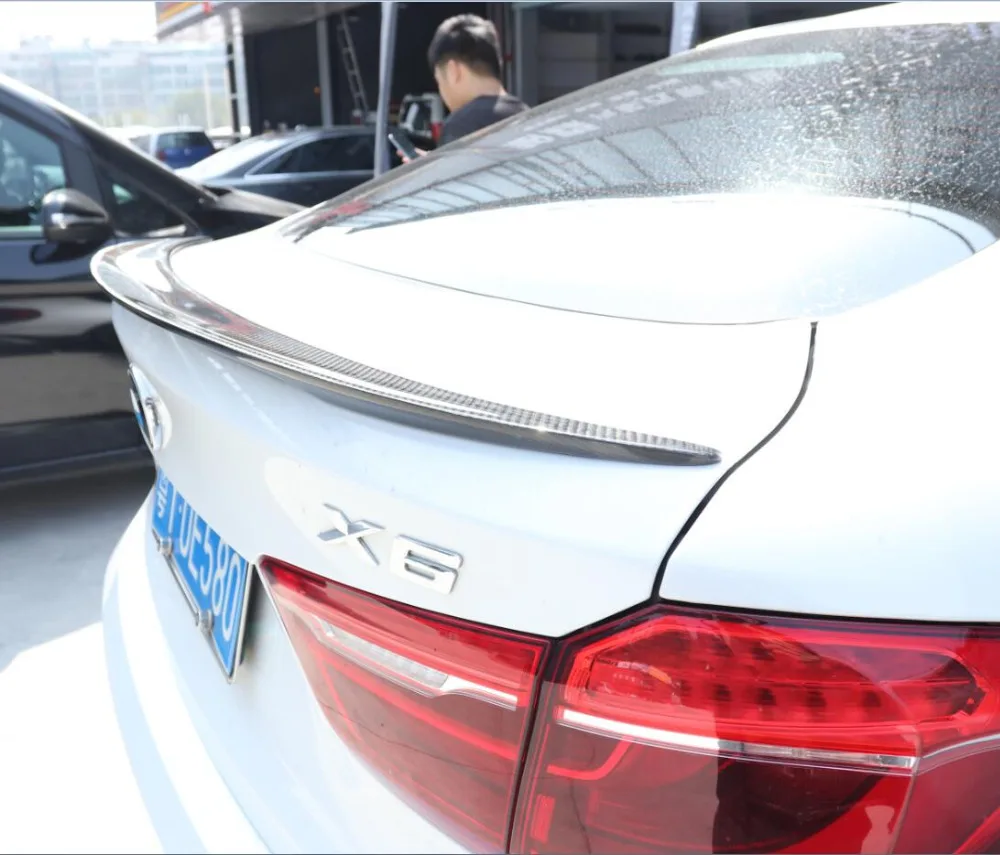 Углеродное волокно заднего крыло багажника выступ Спойлеры подходит для девочек