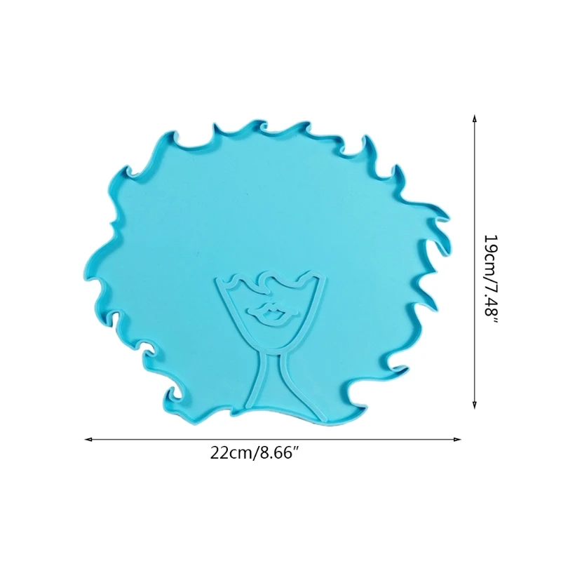 

Lion Head Coaster Tray Epoxy Resin Mold Cup Mat Pad Silicone Mould DIY Crafts Decorations Casting Tools