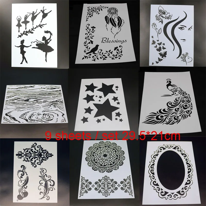 Трафарет для рисования красавиц людей аксессуары самостоятельного тиснения