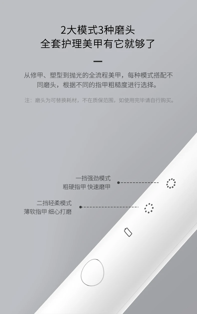 Xiaomi mijia yueli электрический триммер для ногтей, машинка для стрижки детей, безопасный триммер для ногтей, резак для маникюра, педикюра, ножницы для ухода за ногтями