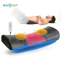 backeep electric waist massager lumbar spine traction device inflatable heating vibration massage instrument back relieve pain