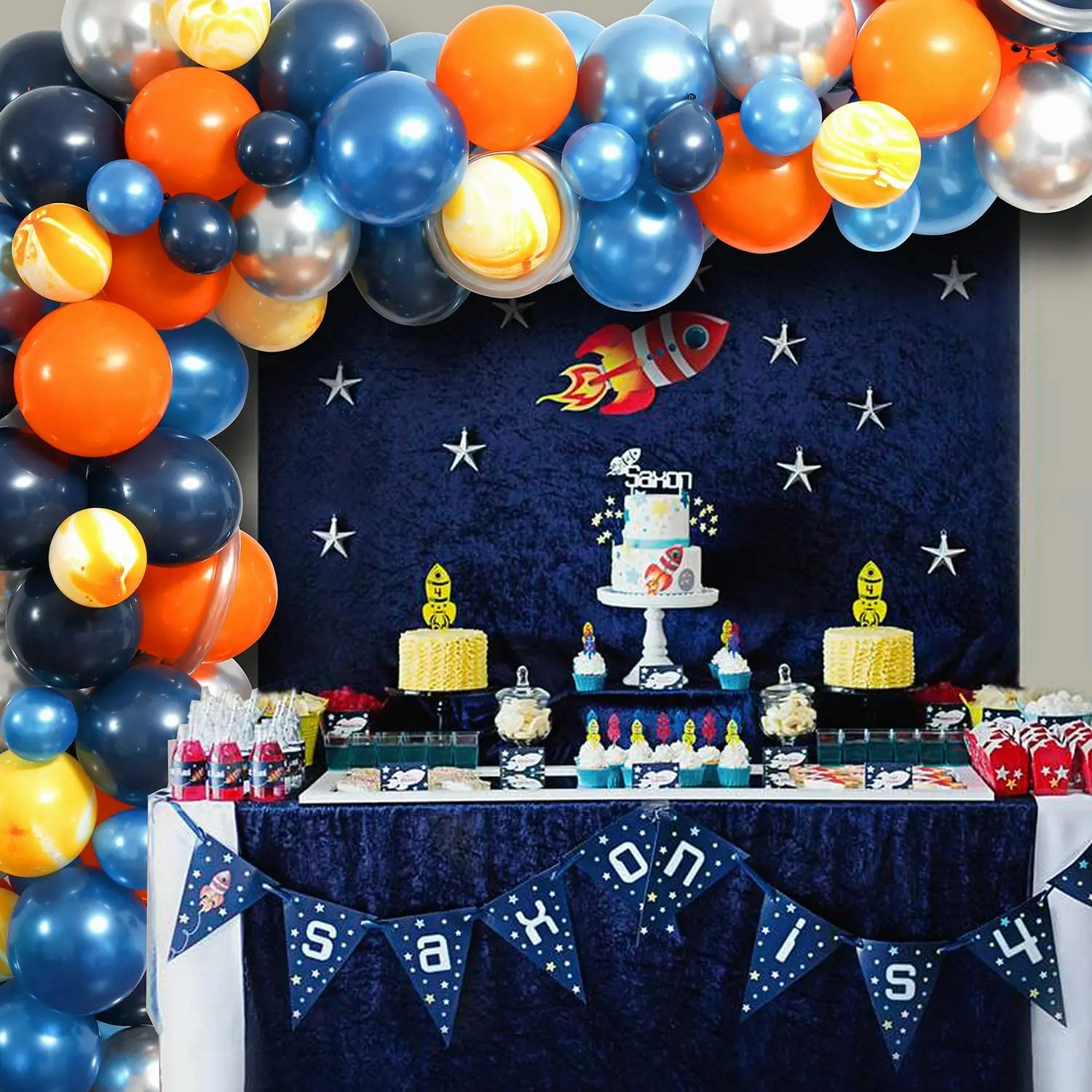 

Воздушные шары в космосе для детской вечеривечерние, украшение для дня рождения, Вселенная, космос, планеты, НЛО, ракета