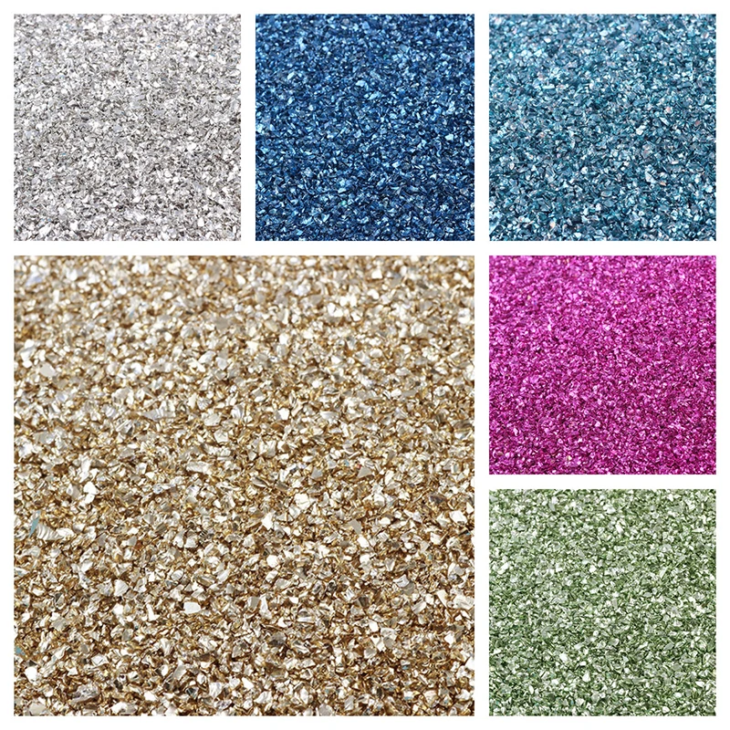 

10g Glass Metallic Crushed Stone Filler Artificial Crystal DIY Coaster Filling Nail Fragment Glitter Color Sequins Accessories