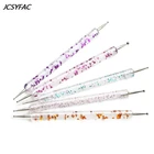 5 шт.лот, 2 способа расставить комплекс инструмента рисунки на ногтях ручка Marbleizing Ручка для нейл-арта для очарование Маникюр сделай сам украшения питания