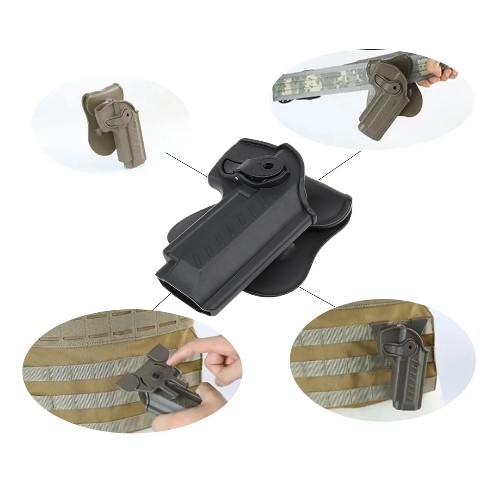 

Tactical M92 Airsoft Holster Adjustable MOLLE Quick Pull Belt Holster Beretta 92/92FS GSG92 GIRSAN REGARD MC Hunting Accessory