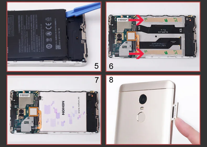 NOHON BN43 BN41 BN45 BN31 BM45 BM46 BM49 BM3B BM3E Батарея для Xiaomi Redmi Note 4X5 4 3 2 mi Max mi x2 mi 8 Замена Батарея