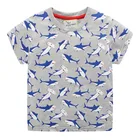 2021 футболка для мальчиков футболка для девочек, летняя футболкаТоп, Детская футболка с изображением акулыBobo chosesодежда козюльки футболка с короткими рукавами Roupa Infantil
