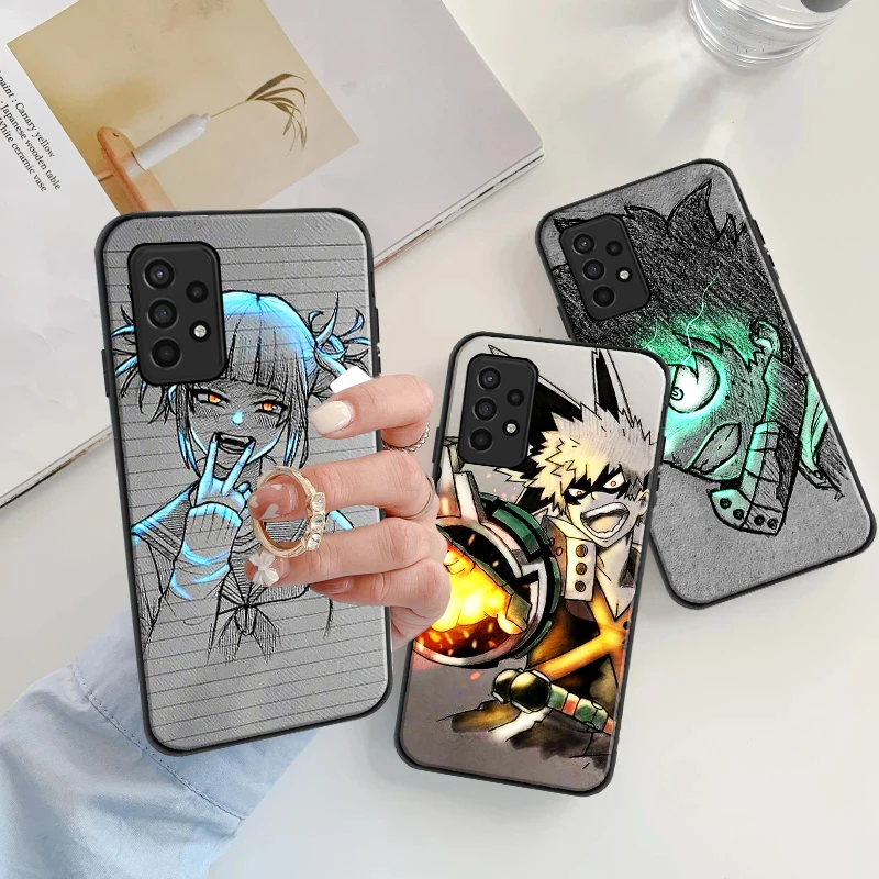 

Anime My Hero Academia Deku Bakugou Boku No Hero Phone Case For Samsung Galaxy A11 A21S A31 A32 A41 A51 A52 A71 A72 Black Cover