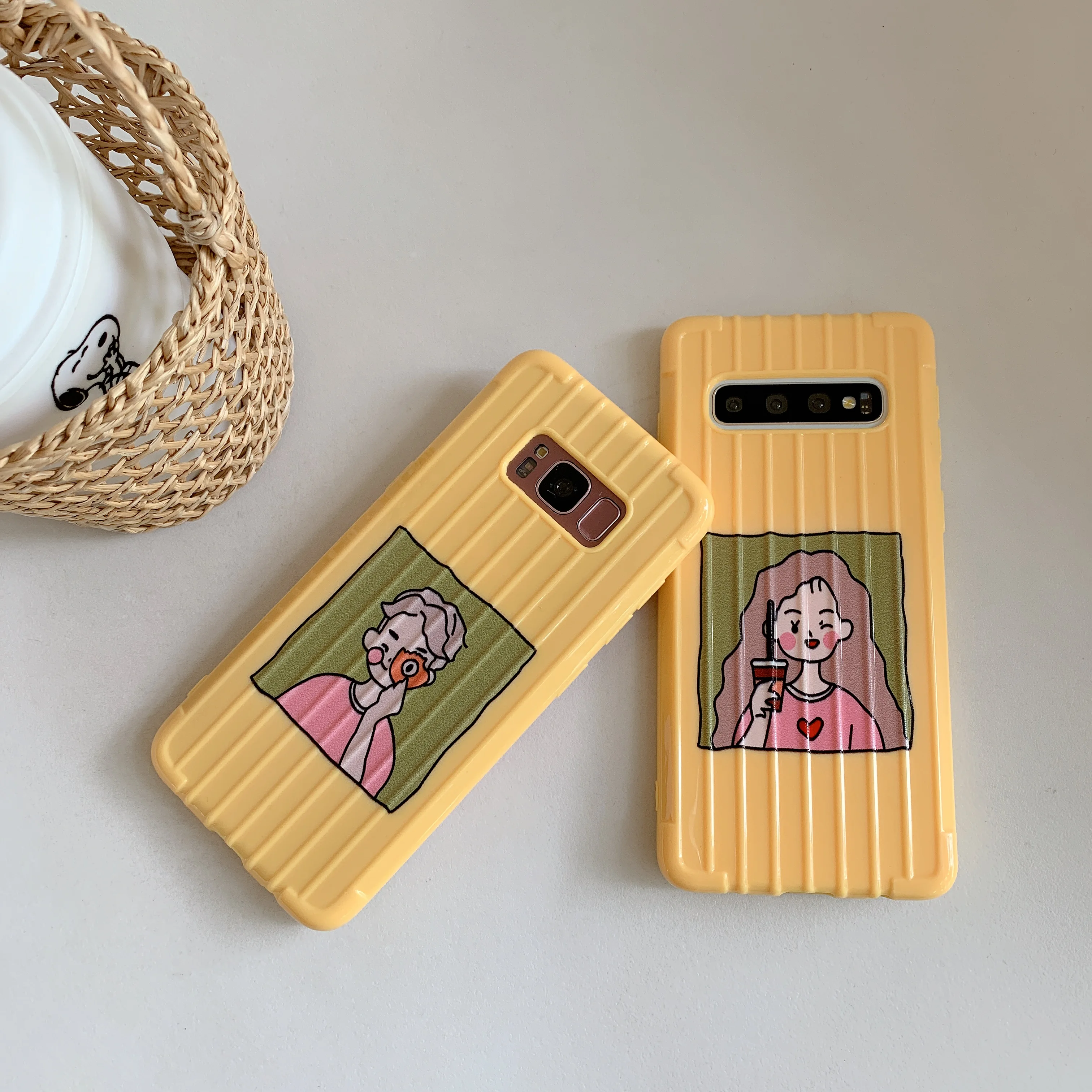 YHBBCASES мягкие чехлы для samsung Galaxy S10 Plus S8 S9 шикарный 3D Чемодан дизайнерский чехол Note 9|