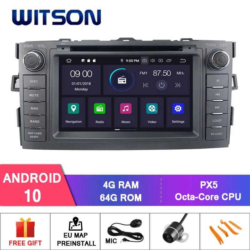 WITSON Android 10.0 IPS HD Screen For TOYOTA Auris(2008-2012) Car Multimedia System 4GB RAM+64GB FLASH