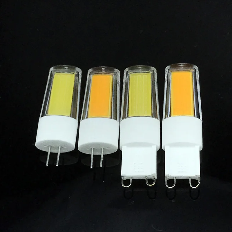 G9 5W 480lm 2609 COB 2700K 6400K Светодиодный точечный светодиод с регулируемой яркостью лампочки AC 220 V-240 V, G9 G4 база, кукурузная лампочка для домашнего освещения