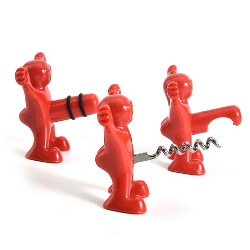 1 шт. Забавный Красный злодей открывалка для бутылок красного вина пробка