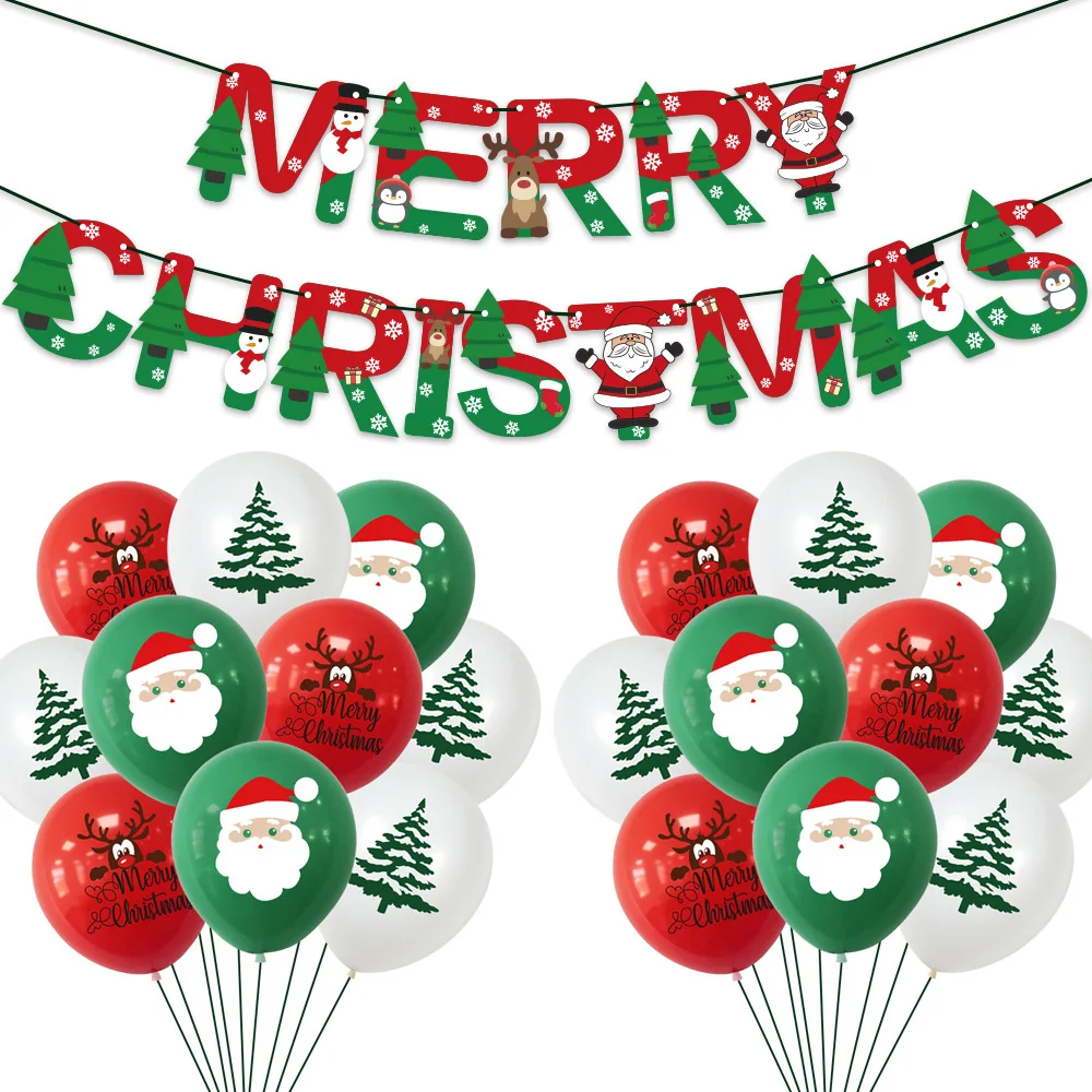 

SLMengGuo 10pcs Santa Claus Xmas Tree Latex Balloon Christmas Decorations 2021 for Home Ballons Merry Christmas Party Supplies