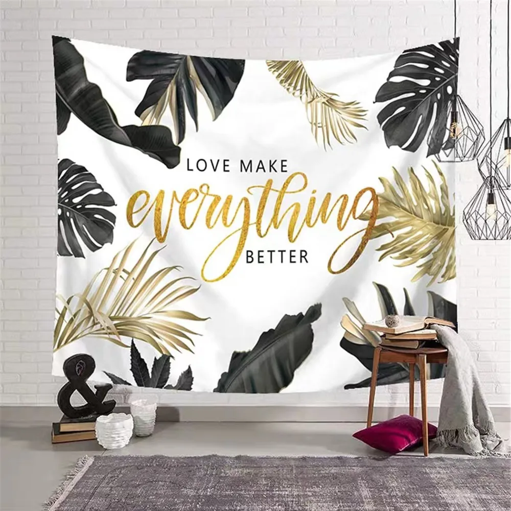 Богемный тропический лес полиэстер тканевый настенный гобелен пляжное одеяло