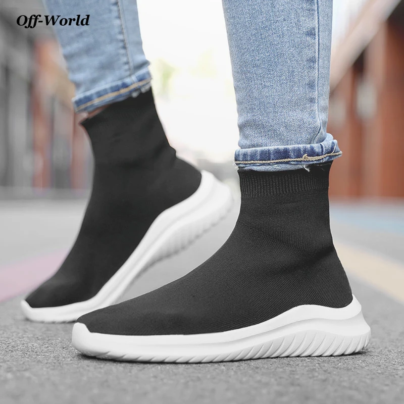 

Winter New Couple Socks Shoes Women Thick-soled Casual Large Size Short Boots Women Stretch Boots Sexy Knitting Boots