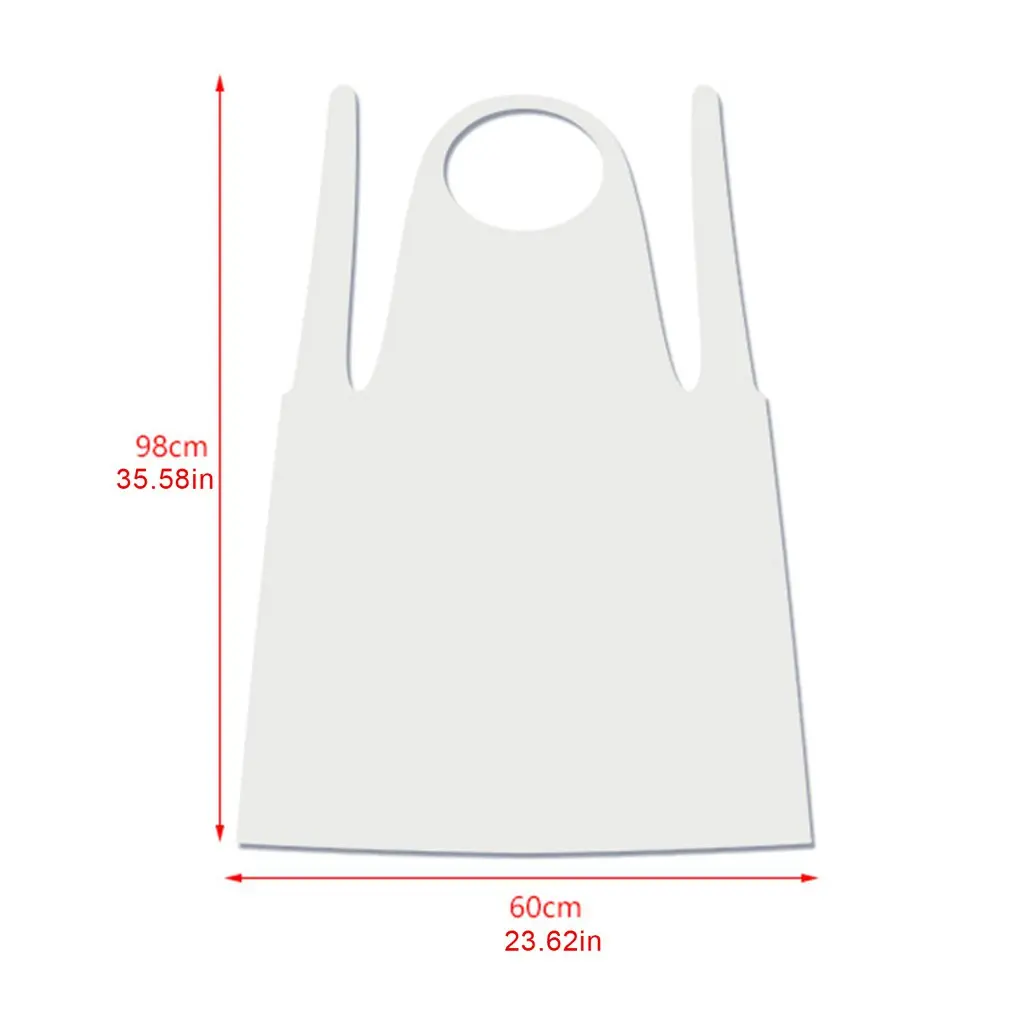 Одноразовый пластиковый фартук для фондю водонепроницаемый маслостойкий с