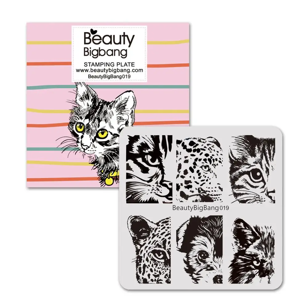 19 BeautyBigBang 6*6 см тиснение для ногтей Цветочный узор серия «Мандала» ногтей шаблон штамповочных плит дизайн ногтей трафареты плесень BBB020 - Цвет: 19