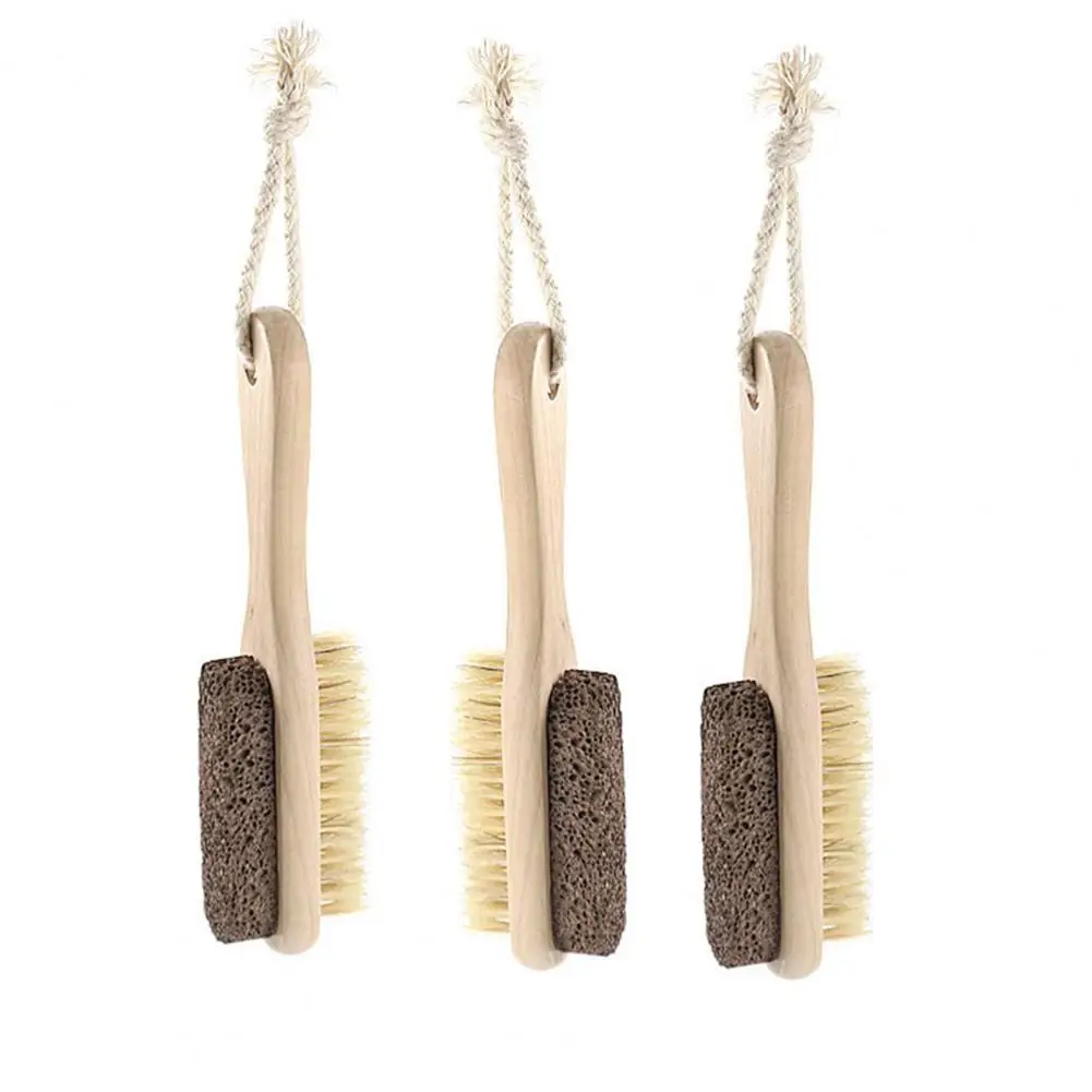 

Pedicure File Hard Skin Removing Wear Resistant Wood Foot Massage Brush for Cuticle Foot Care Tool