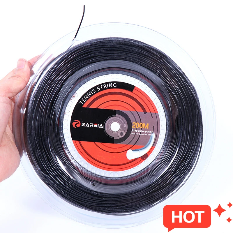 

Hot New ZARSIA Nylon Round Hard Wire Tennis Line 16G/1.35mm Training Competition Tennis Cord 200m -40