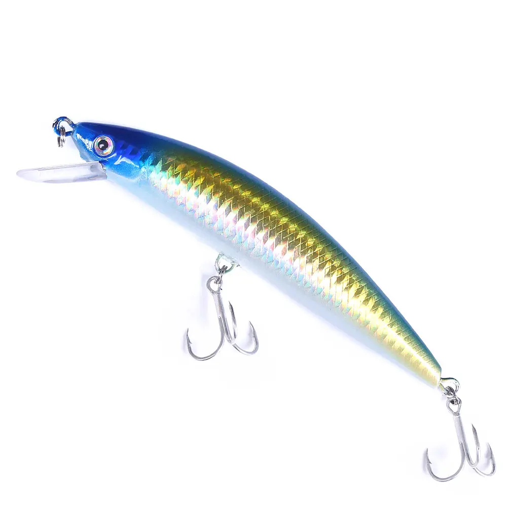 

Hengjia 1pcs 13cm 39g Large Sinking Minnow Lure with Sharp Hook Sea Fishing Deep Diving Hard Bait for Bass