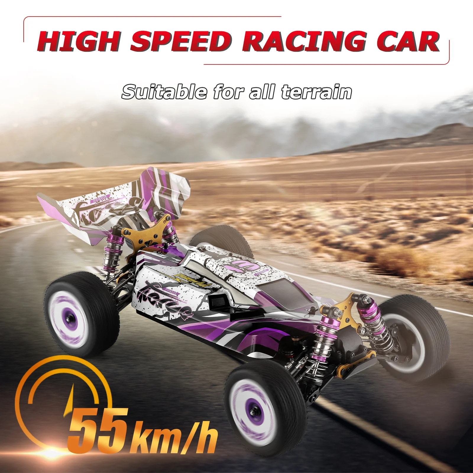 Скоростной гоночный автомобиль Wltoys 124019 60 км/ч 1/12 2 4 ГГц Радиоуправляемый для