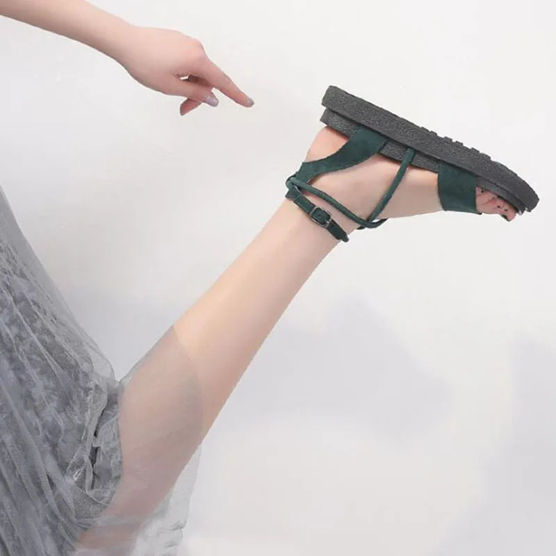 

Shoes Woman Summer Sandals For Women Shoes Comfy Soft Women Sandals Retro Wedge Low Heels Shoes Thick Bottom Ladies Sandals