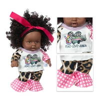 leopard grain suit 20cm 2021 african baby dolls silicone viny 8inch reborn baby poupee boneca baby soft toy children gift