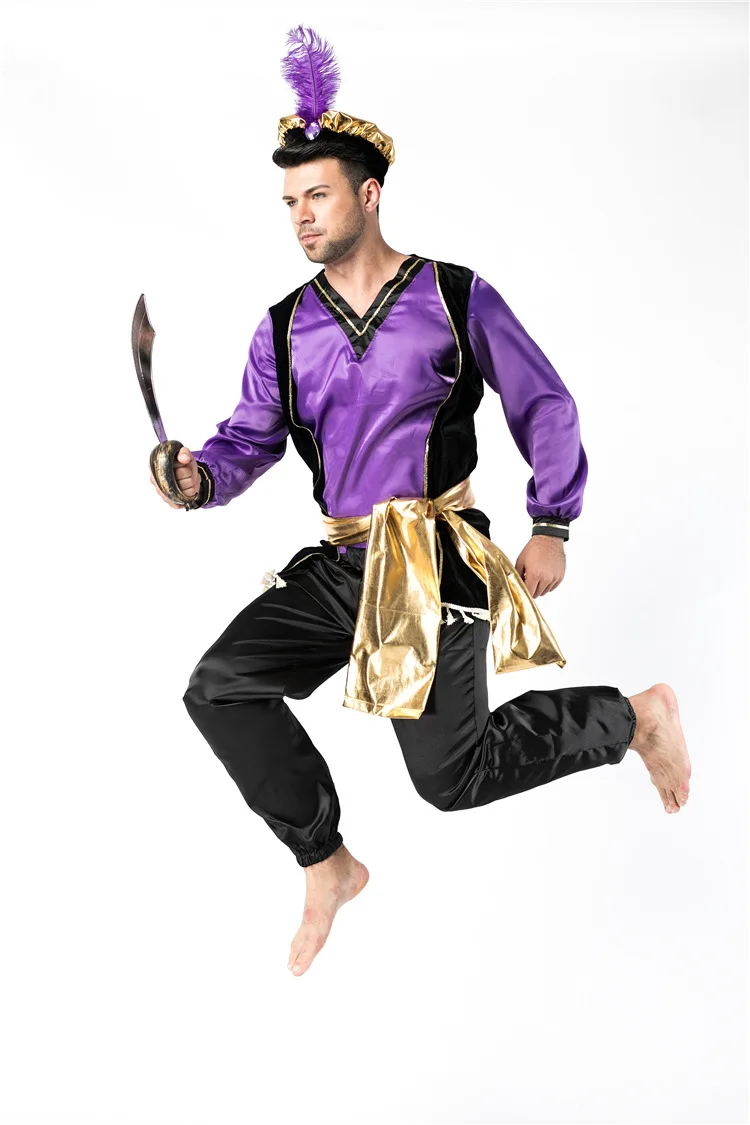 MSemis Kids Boys Arabian Prince Costumes Cap Sleeves Waistcoat with Pants for Halloween Cosplay Fancy Holiday Parties Dress Up |