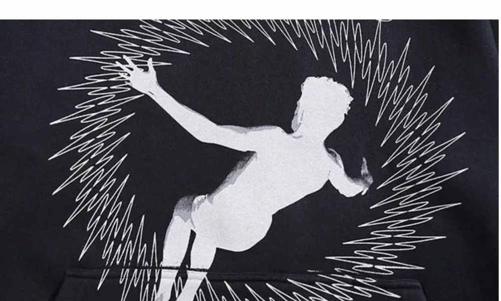 

Oversize RHUDE Hoodies Men Women FALLING FOR YOU Pullover 1:1 High Quality Streetwear Sweatshirts Inside Tag