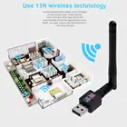 ALLOYSEED мини usb-адаптер Wi-Fi 300 Мбитс wi fi телевизионные антенны PC USB Wifi адаптер Беспроводной сетевая карта 802.11bgn со встроенной антенной