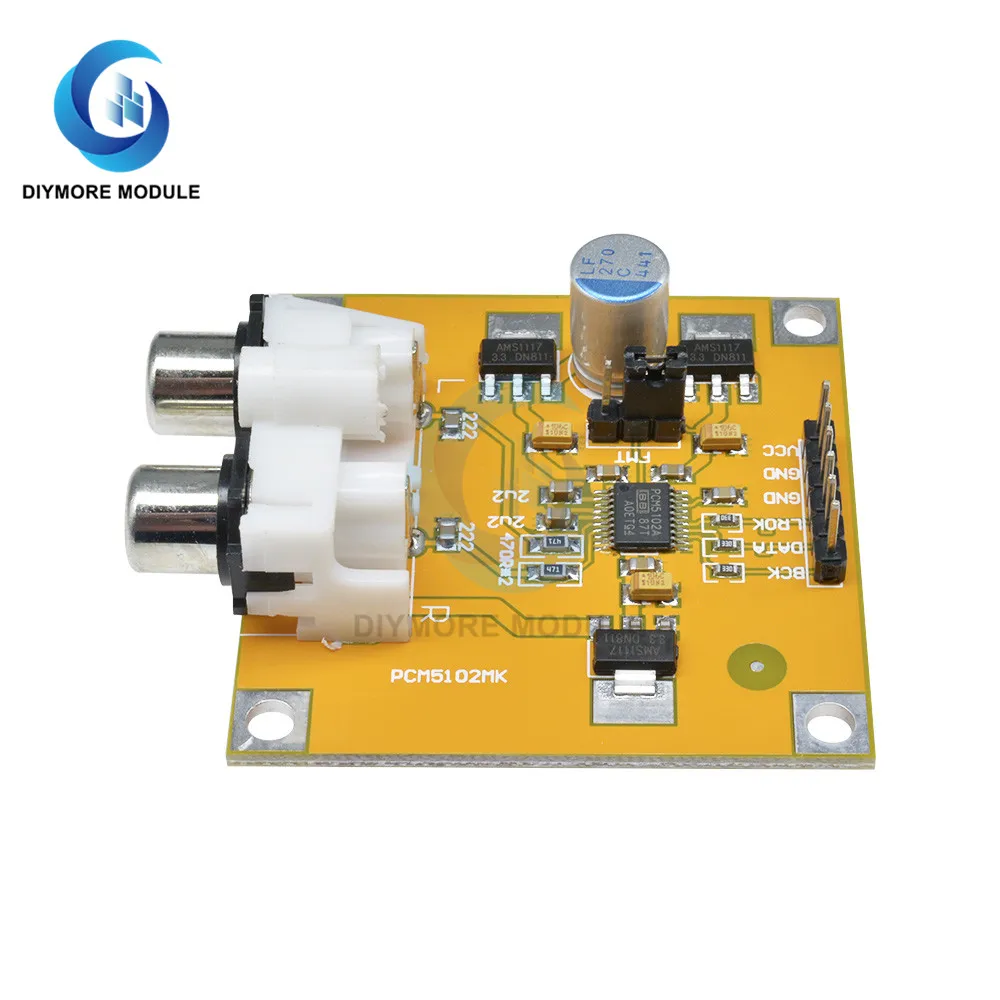 PCM5102 аудио декодер модуль DAC DC 5 в-10 в I2S вход 32 бит 384K музыкальный плеер фильтр для