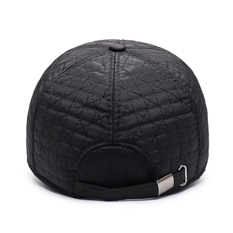 

SHALUOTAOTAO Snapback Hat Winter New Earmuff Hat Thick Warm Baseball Caps Adjustable Size Tongue Cap Men's Men Fashion Brand Cap