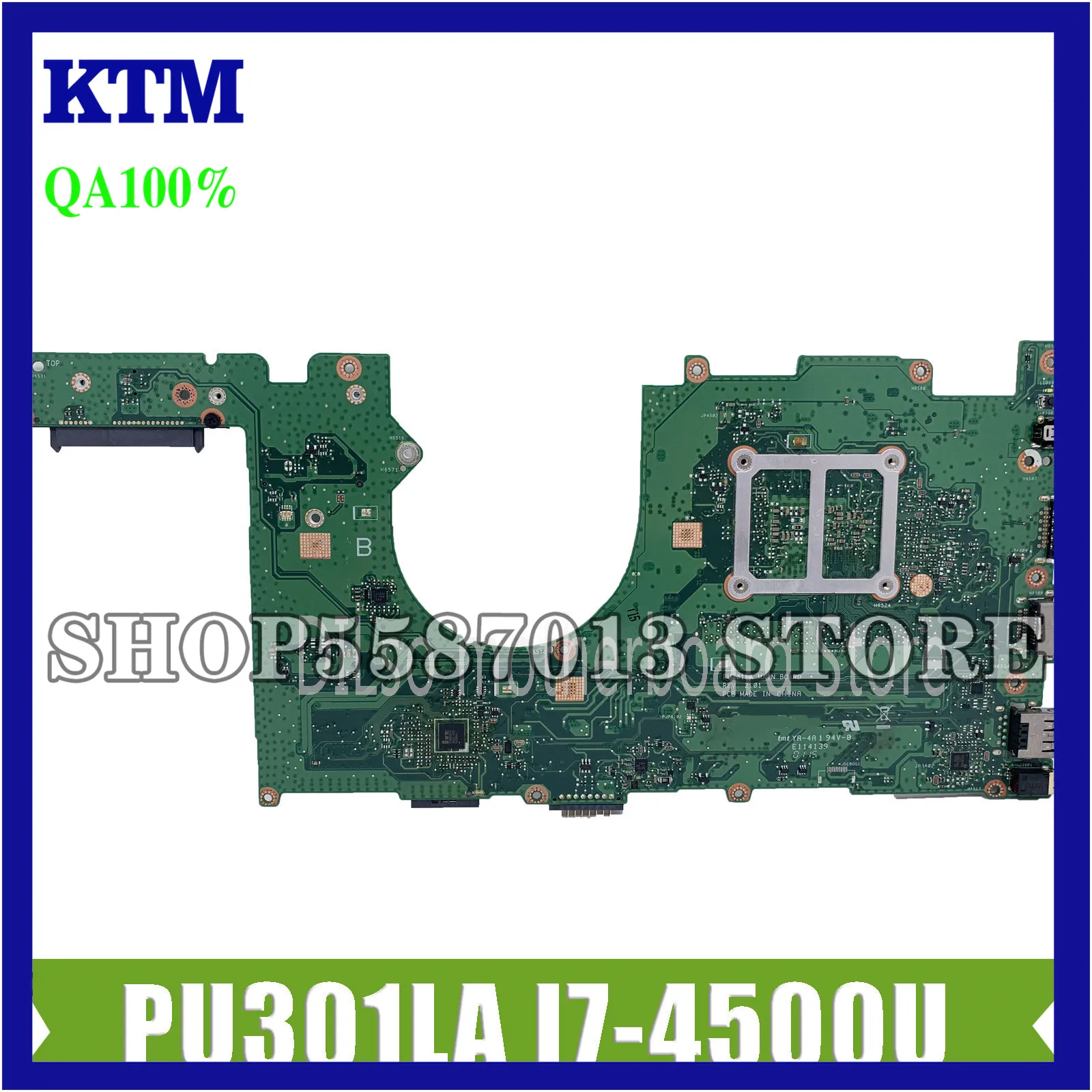 

KEFU PU301LA Motherboard FOR ASUS PU301 PU301LA Laptop Motherboard I7-4500U CPU Fully Tested 100% work