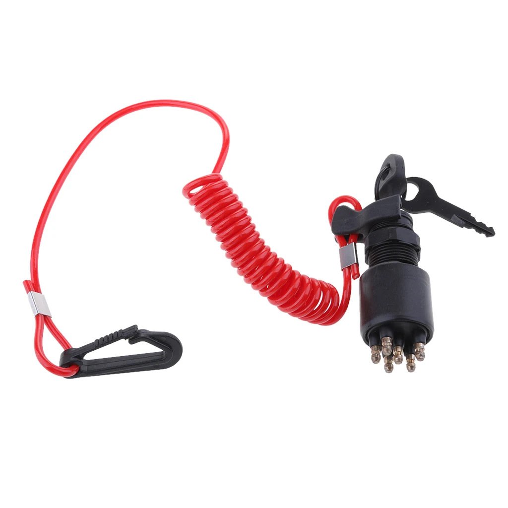 

Ignition Key Switch & Safety Lanyard 5005801 Suit for Evinrude/Johnson
