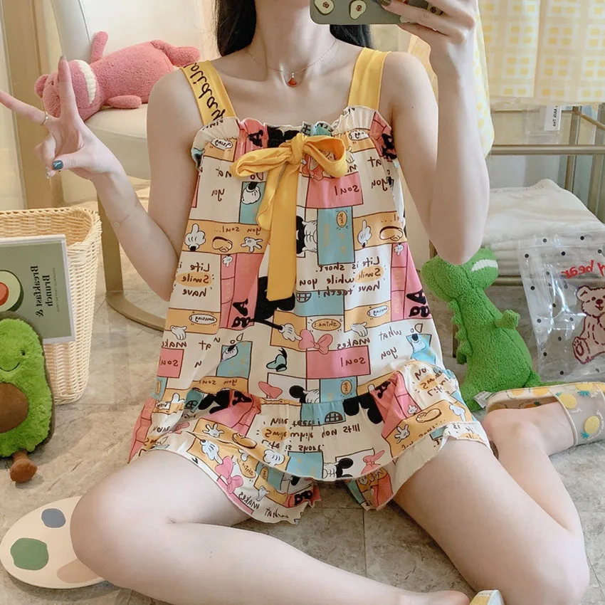 Корейская японская версия милая Пижама для женщин Kawaii мультяшный пижамный