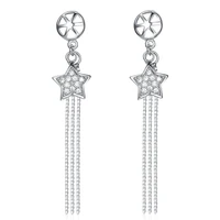 zemior 925 sterling silver long tassel earrings for women shining star 5a cubic zirconia earring fine anniversary jewelry